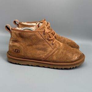 UGG Neumel Women's 10 Brown Suede Chukka Boots Lace-Up Round Toe Ankle Comfort
